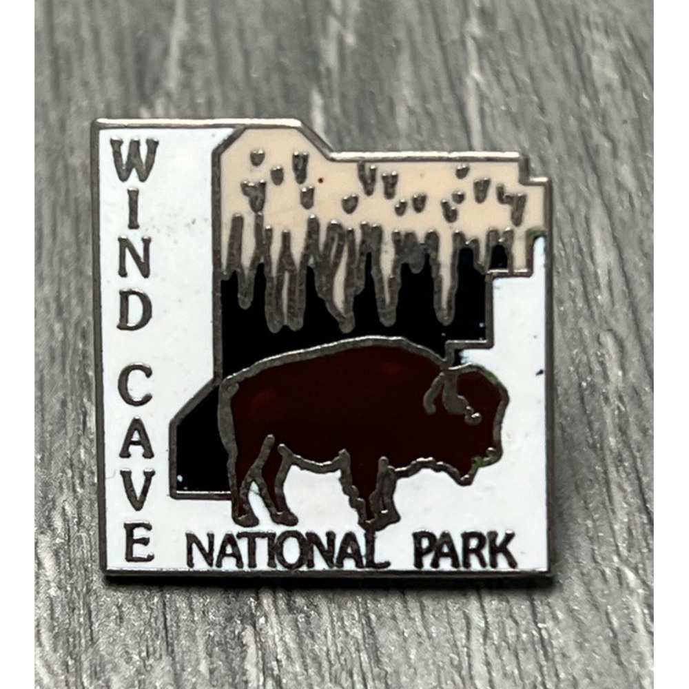 Wind Cave National Park South Dakota Bison Souvenir Pin Badge Travel Collectible